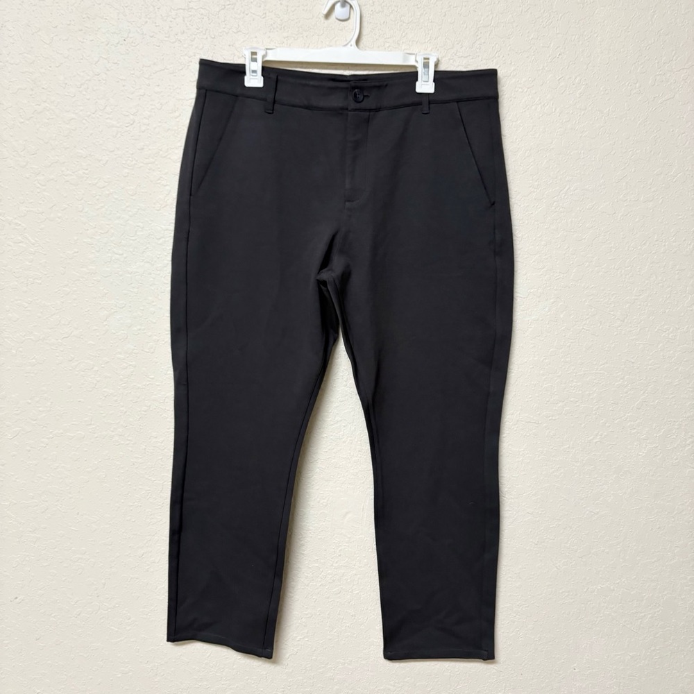 Paige Pants Mens Gray Stafford Trouser Rocket Knit Stretch Size 38